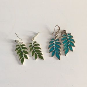 Palm leaf earrings